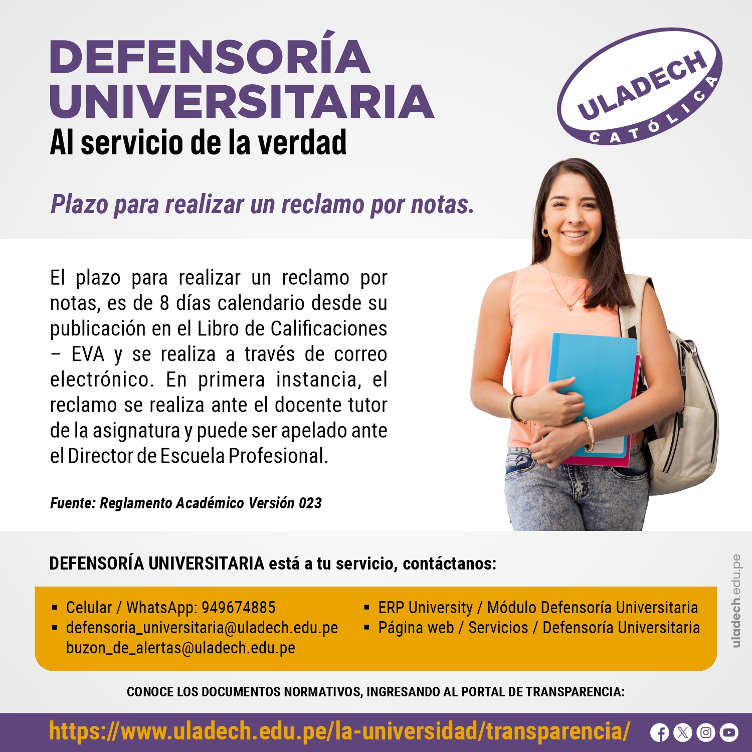 Plazo para realizar un reclamo por notas